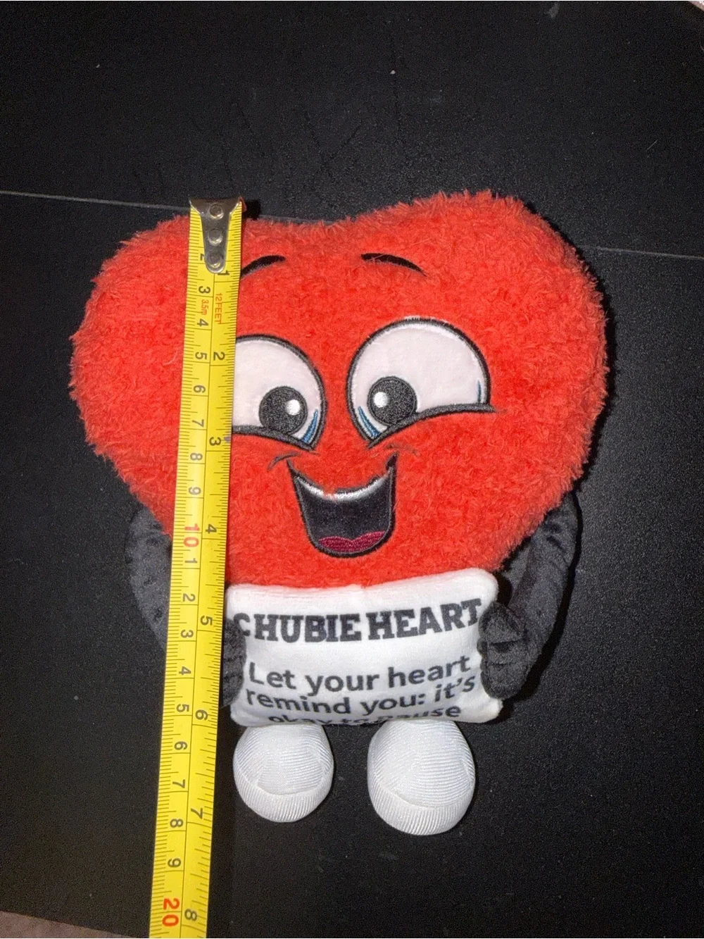 chubbies Red Heart Plush Accent Pillow